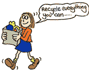This kid recycles her toys. She knows her 4 Rs!