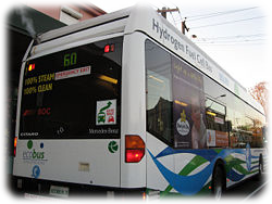 A hydrogen fuel cell public bus in Australia. Image: Wikipedia