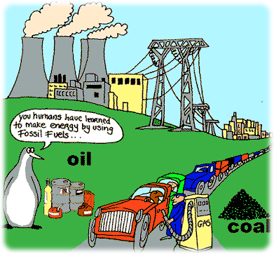 Using energy from fossil fuels