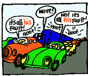 Traffic jam - road rage