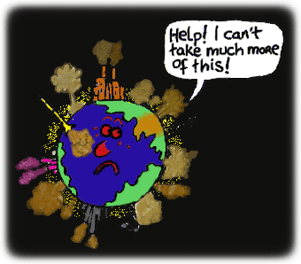Poor polluted overheated planet