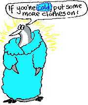 Wrap up warm when you're cold, a hot tip from Tiki