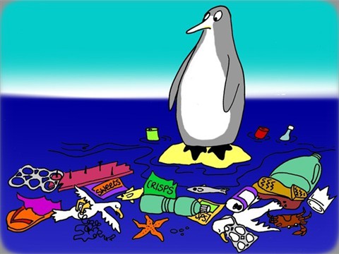 Trouble is, plastic trash ends up in the oceans