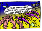 Plastic poisons or chokes any creature that tries to eat it